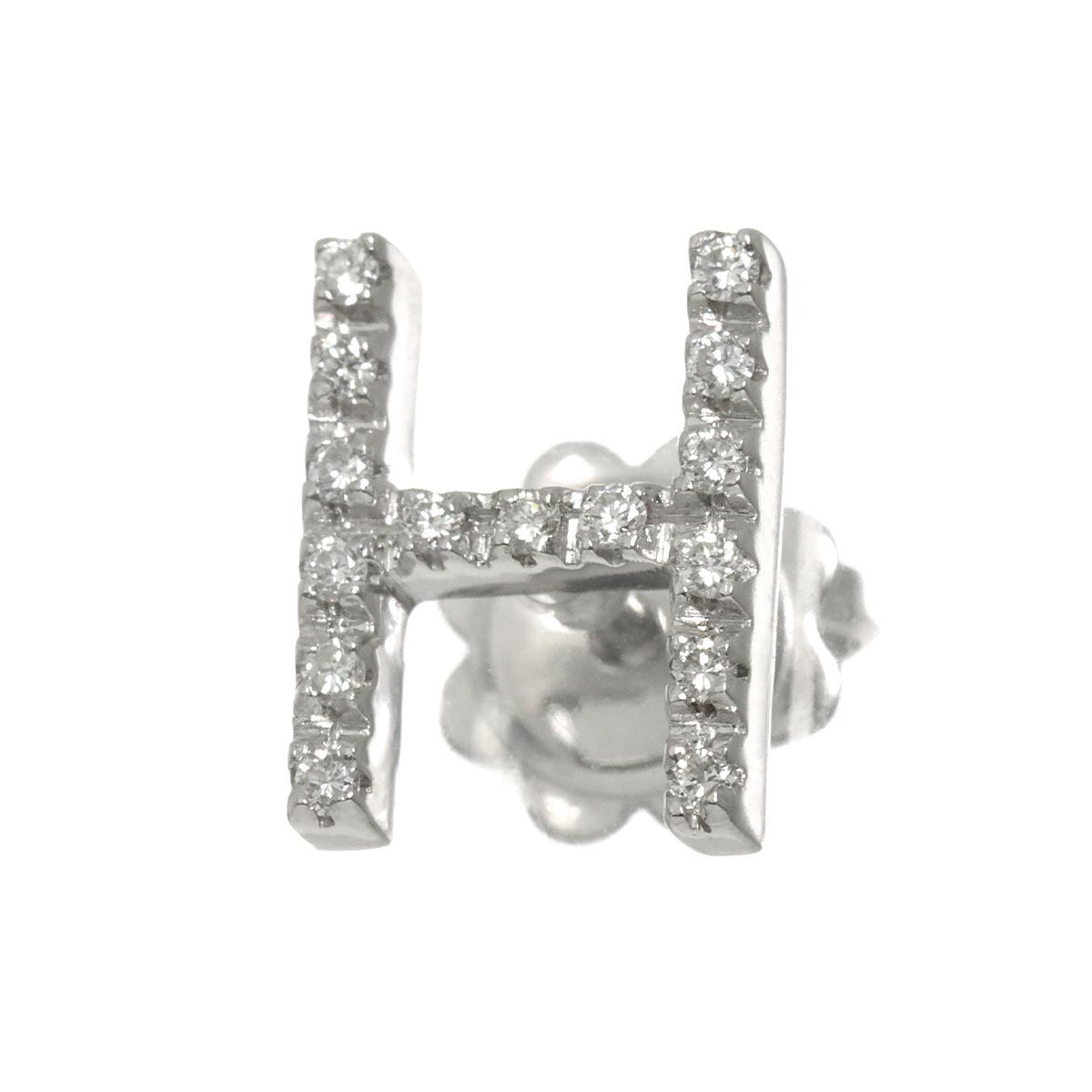 Diamond 0.06ct Earring Pierced 18K WG One Piece only