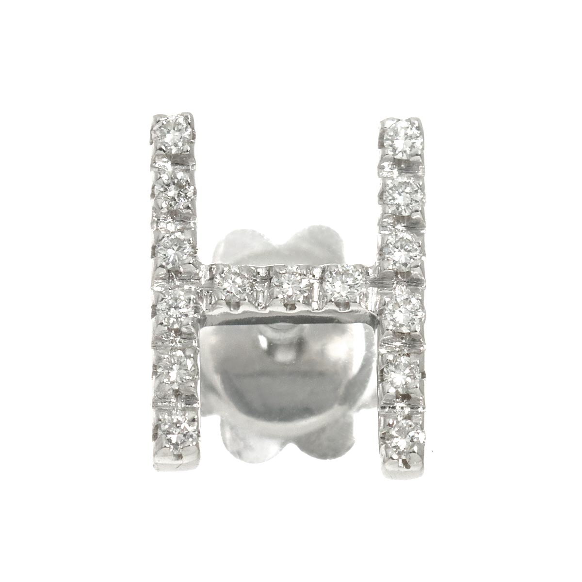 Diamond 0.06ct Earring Pierced 18K WG One Piece only
