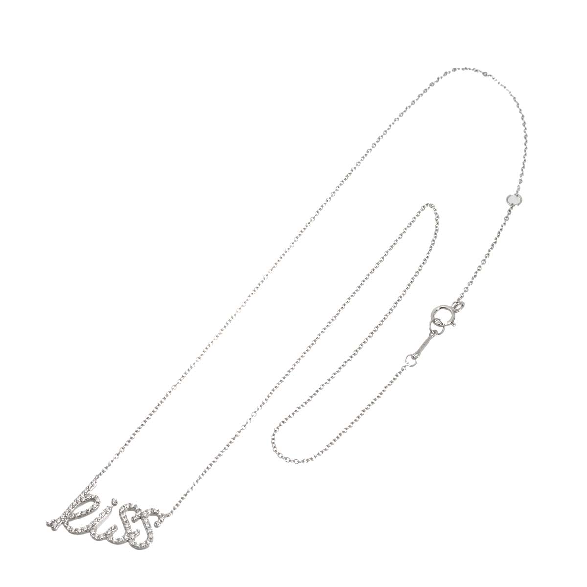 Graffiti Kiss Diamond Necklace 18K White Gold 750