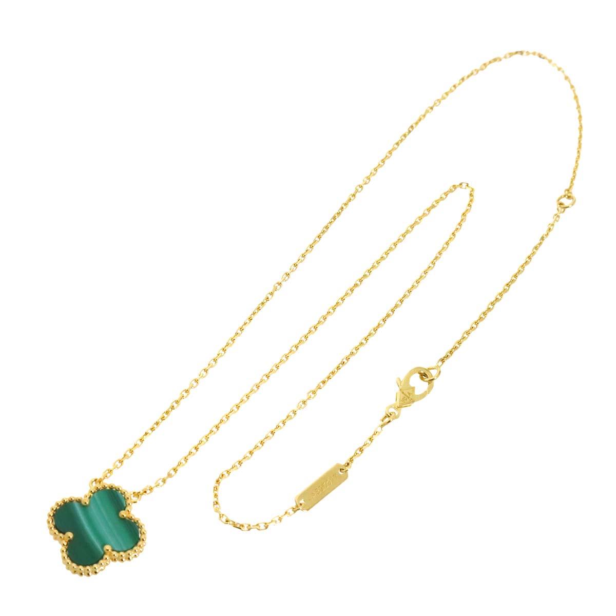 Vintage Alhambra Malachite Necklace 18K YG 750