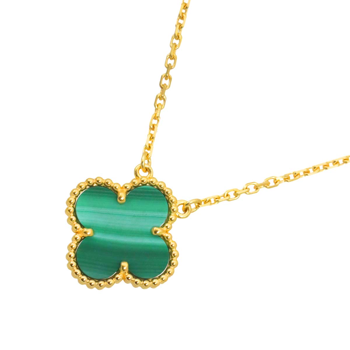 Vintage Alhambra Malachite Necklace 18K YG 750