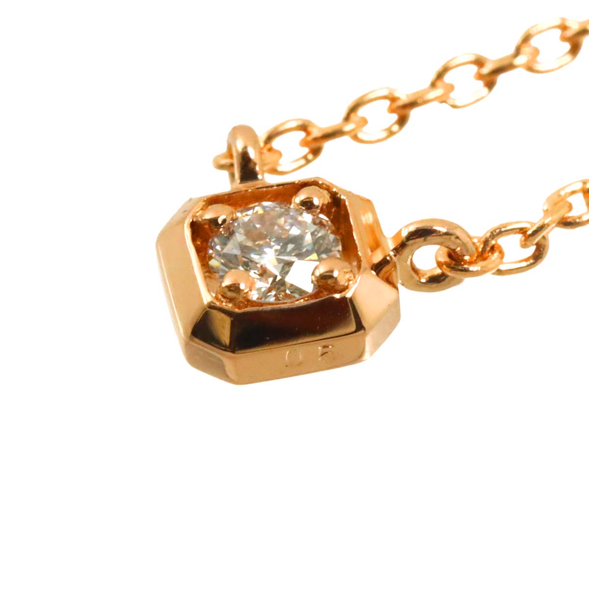 Diamond Necklace 18K Pink Gold 750
