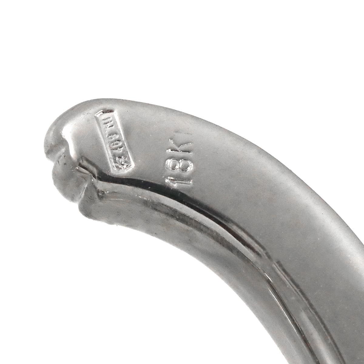 Diamond Earrings Clip on 18K White Gold 750