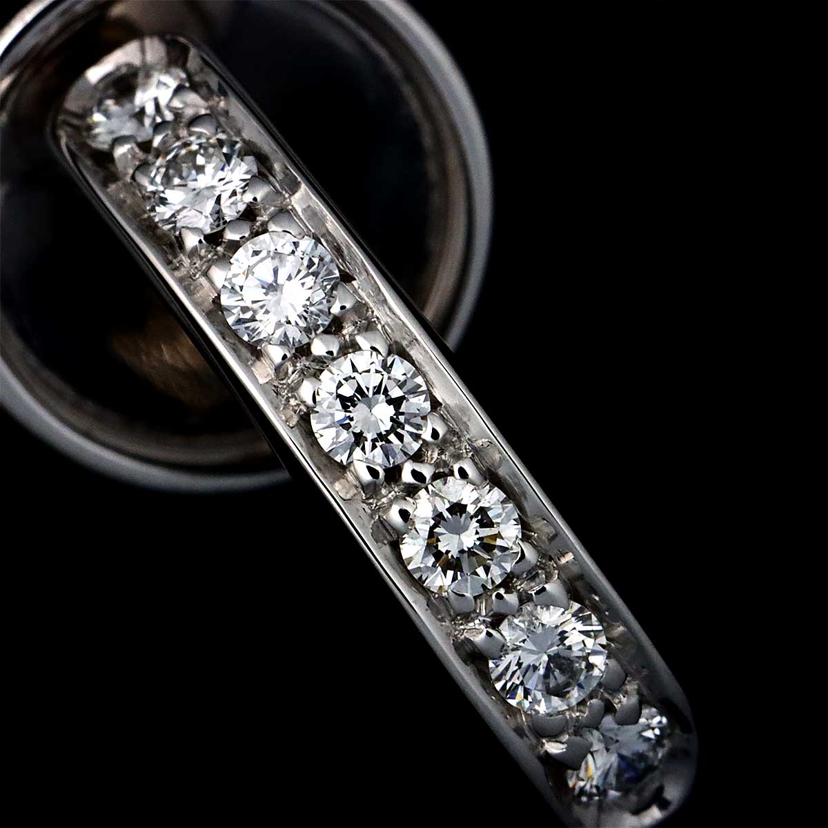 Diamond Earrings Clip on 18K White Gold 750