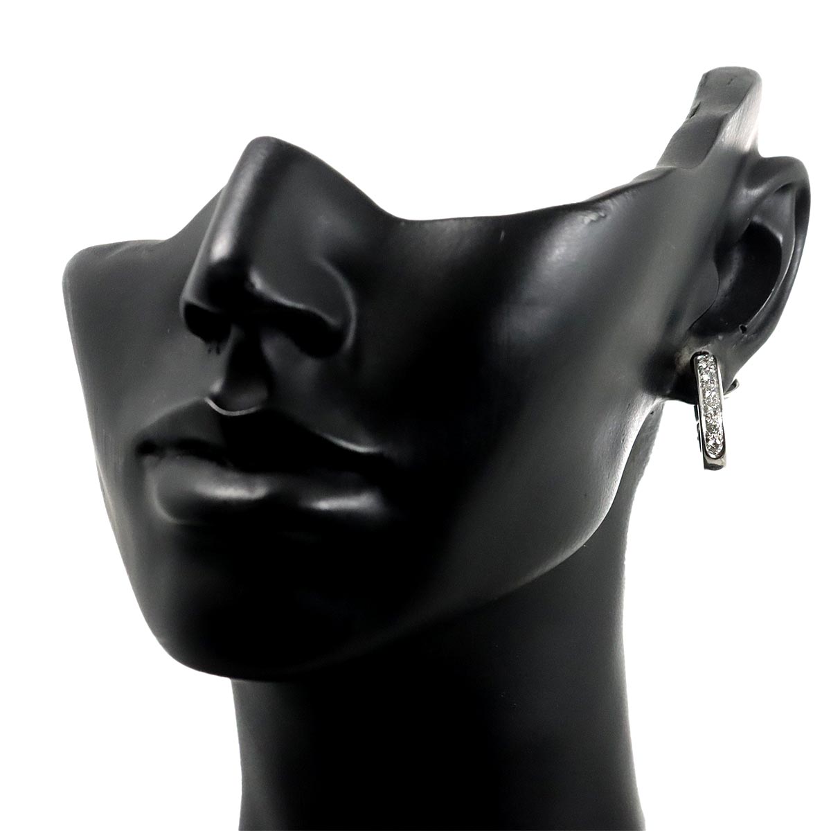 Diamond Earrings Clip on 18K White Gold 750