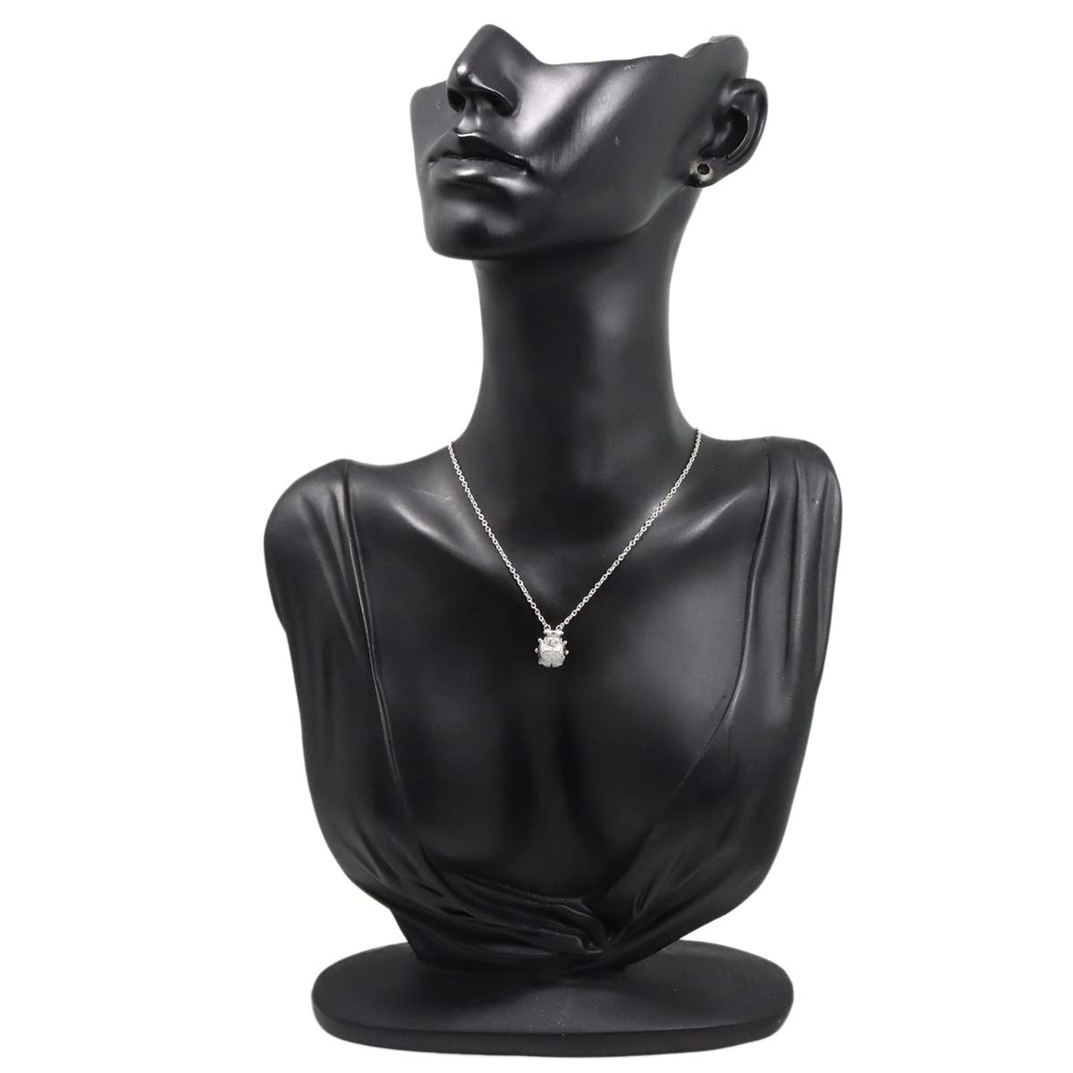Diamond Scarab motif Necklace 18K WG 750