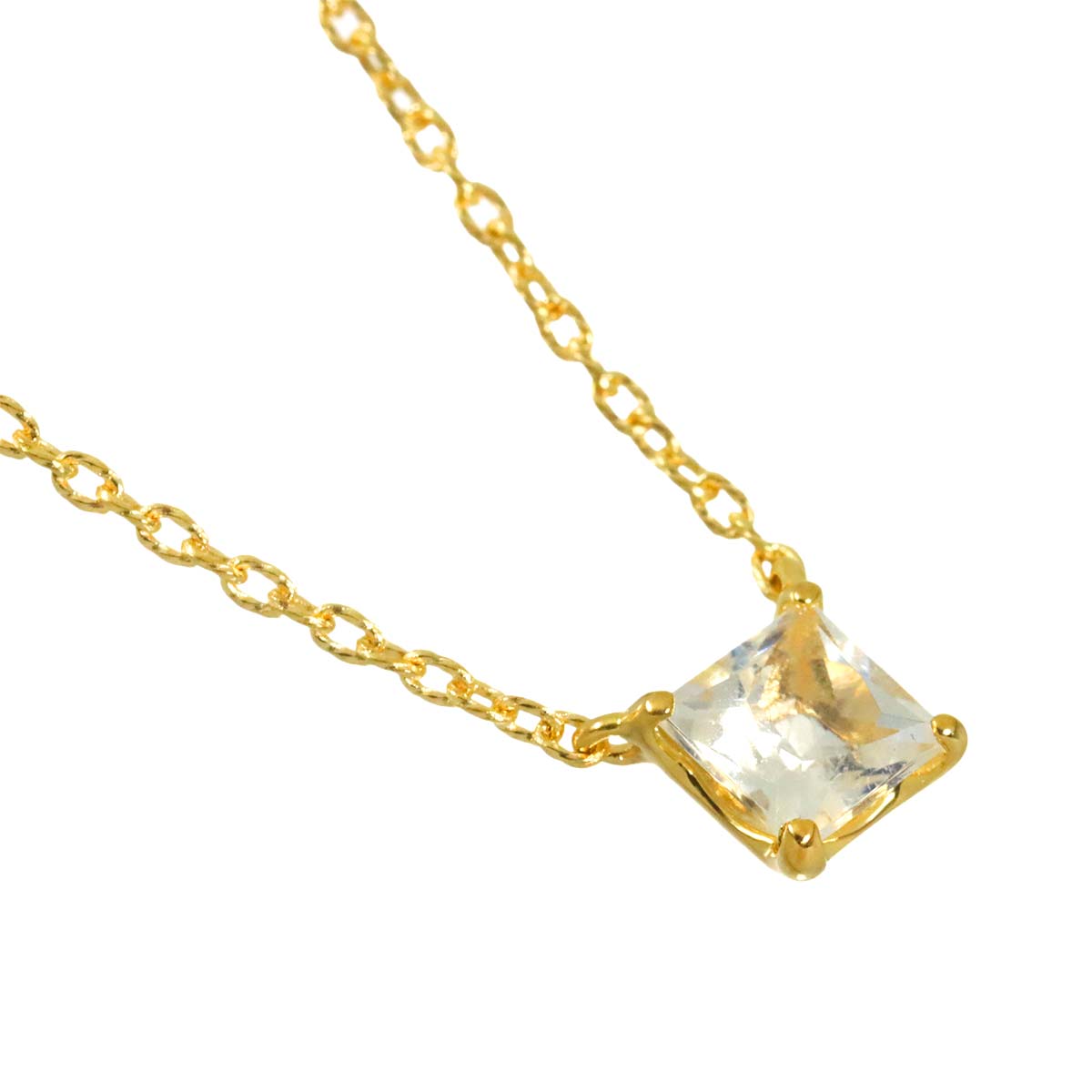 Labradorite Necklace 18K Yellow Gold 750