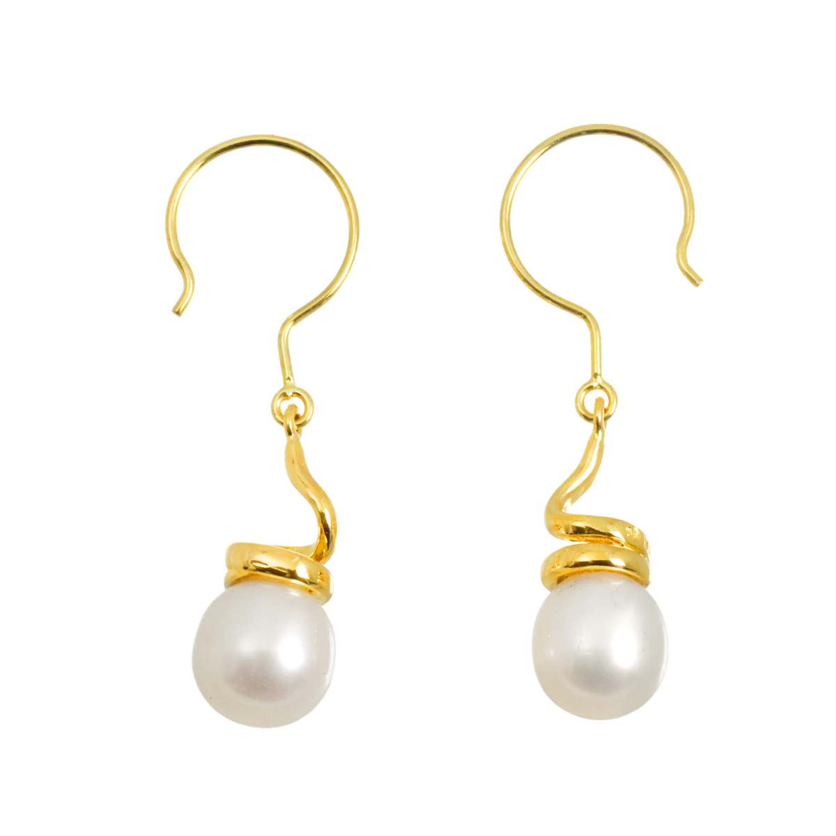 TASAKI Freshwater pearl 7.3-7.0mm Hook Earrings Pierced 18K YG 750