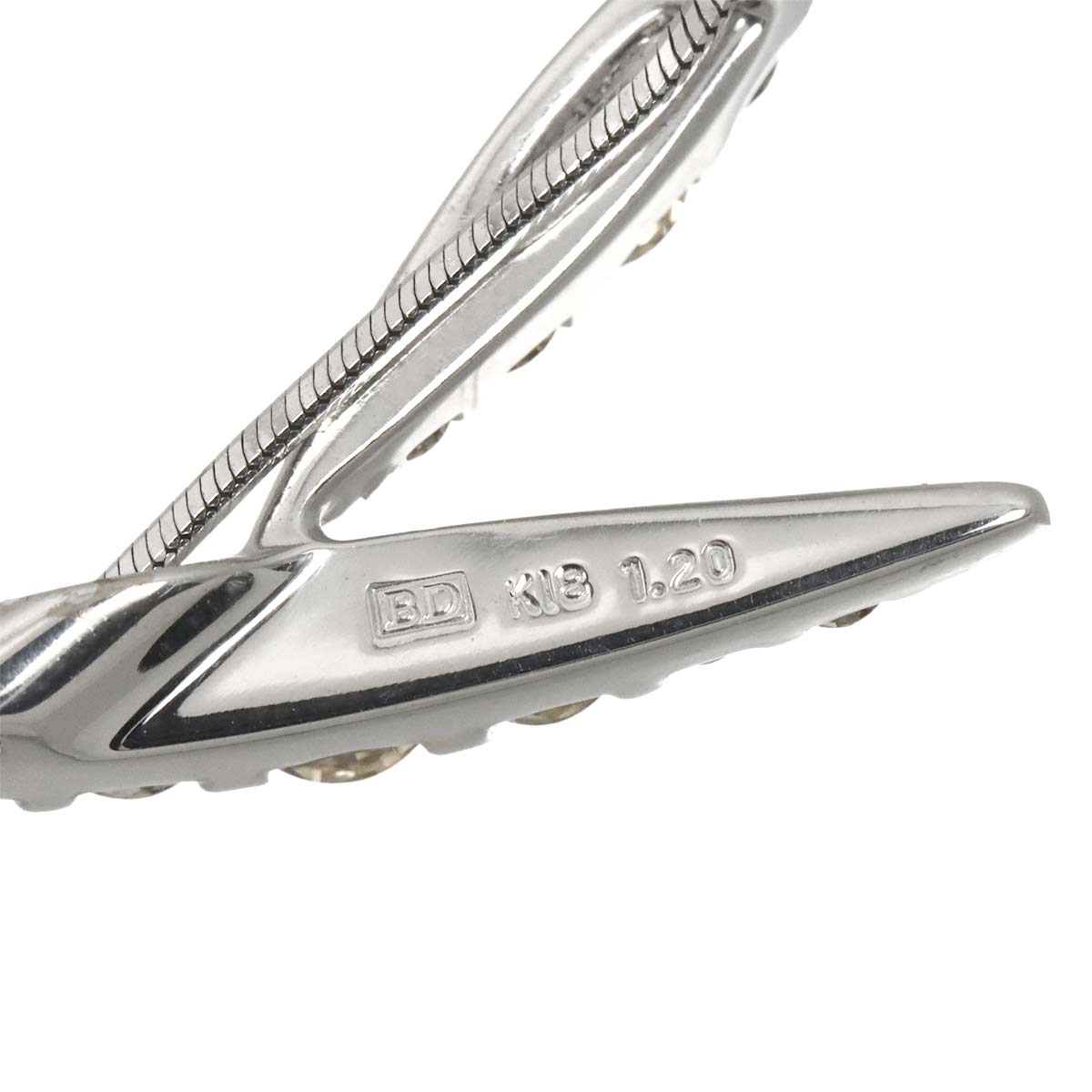 Diamond 1.20ct Necklace 18K White Gold 750