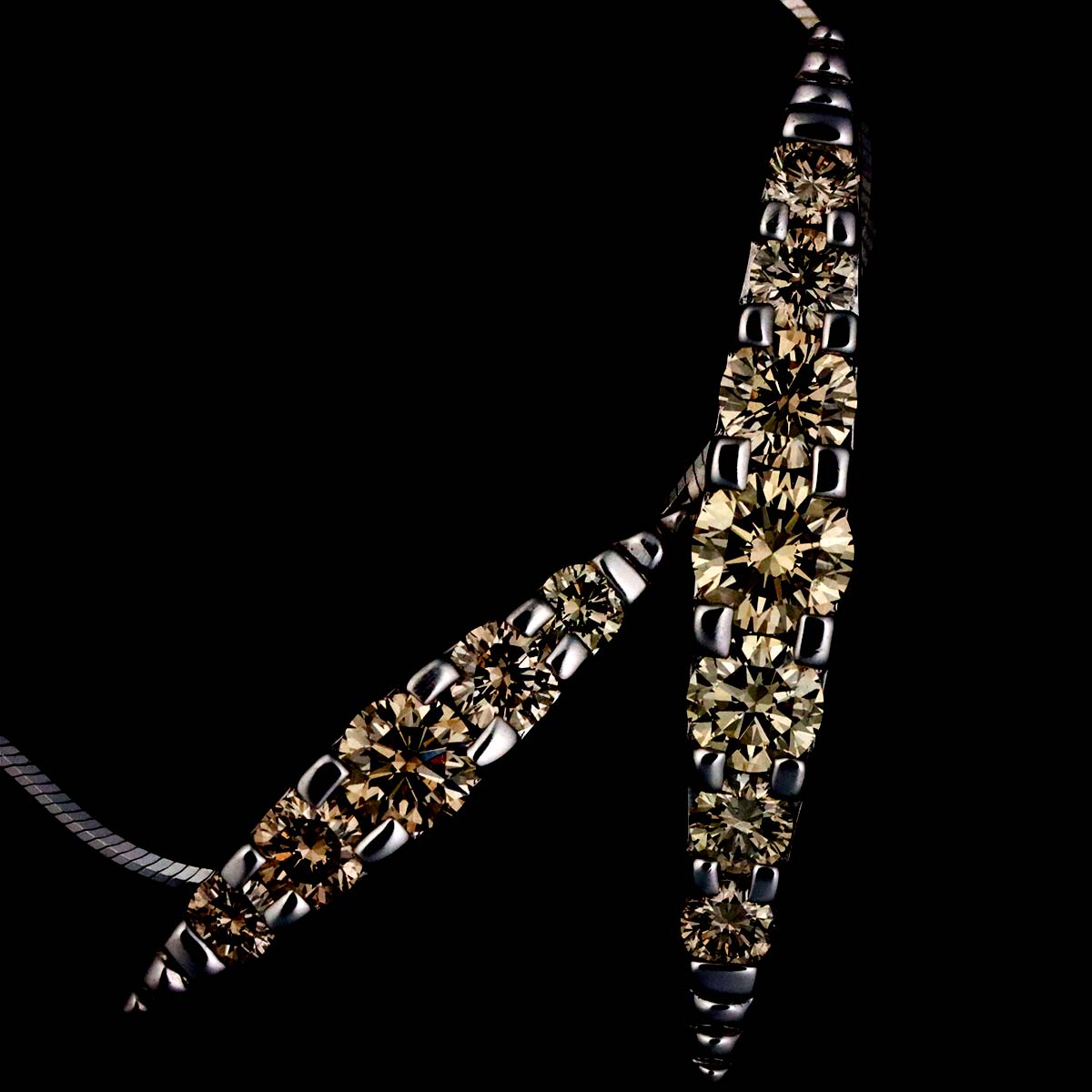 Diamond 1.20ct Necklace 18K White Gold 750