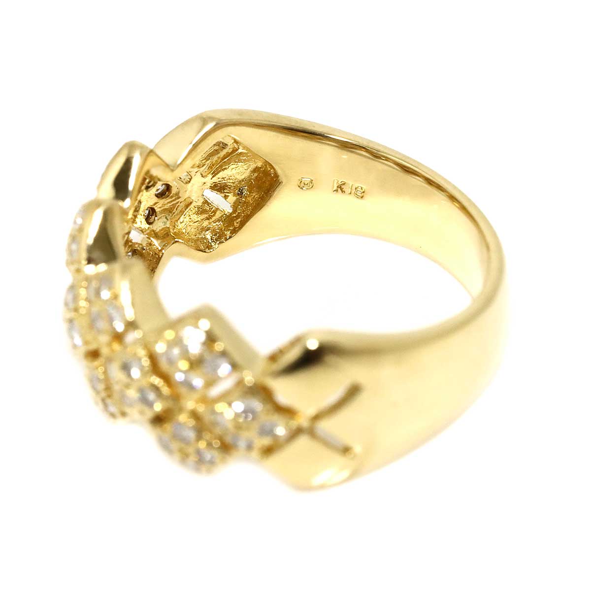 Diamond 0.52ct Ring 18K YG 750 Size7.75-8(US)