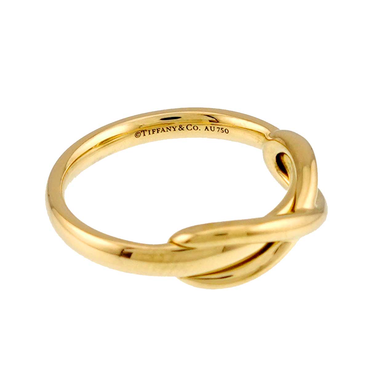Infinity Ring 18K YG Yellow Gold 750 size4.5(US)