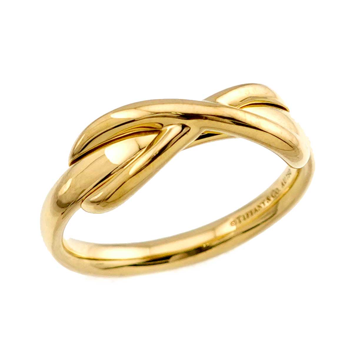 Infinity Ring 18K YG Yellow Gold 750 size4.5(US)