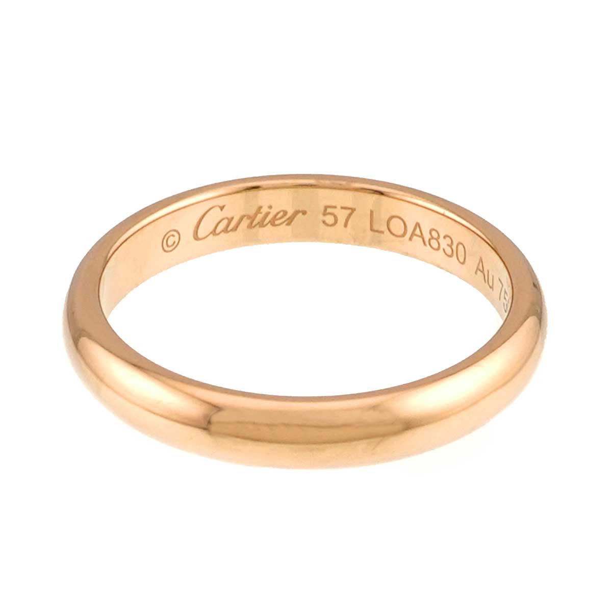 Classic Ring 18K Pink Gold 750 Size57 7.5-7.75(US)