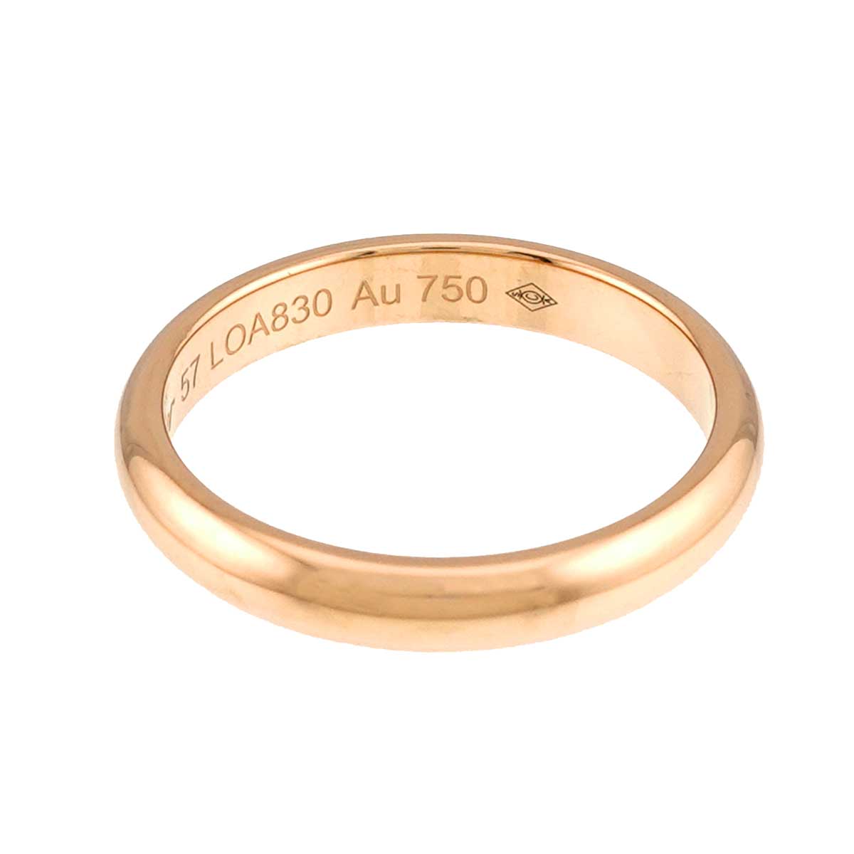 Classic Ring 18K Pink Gold 750 Size57 7.5-7.75(US)