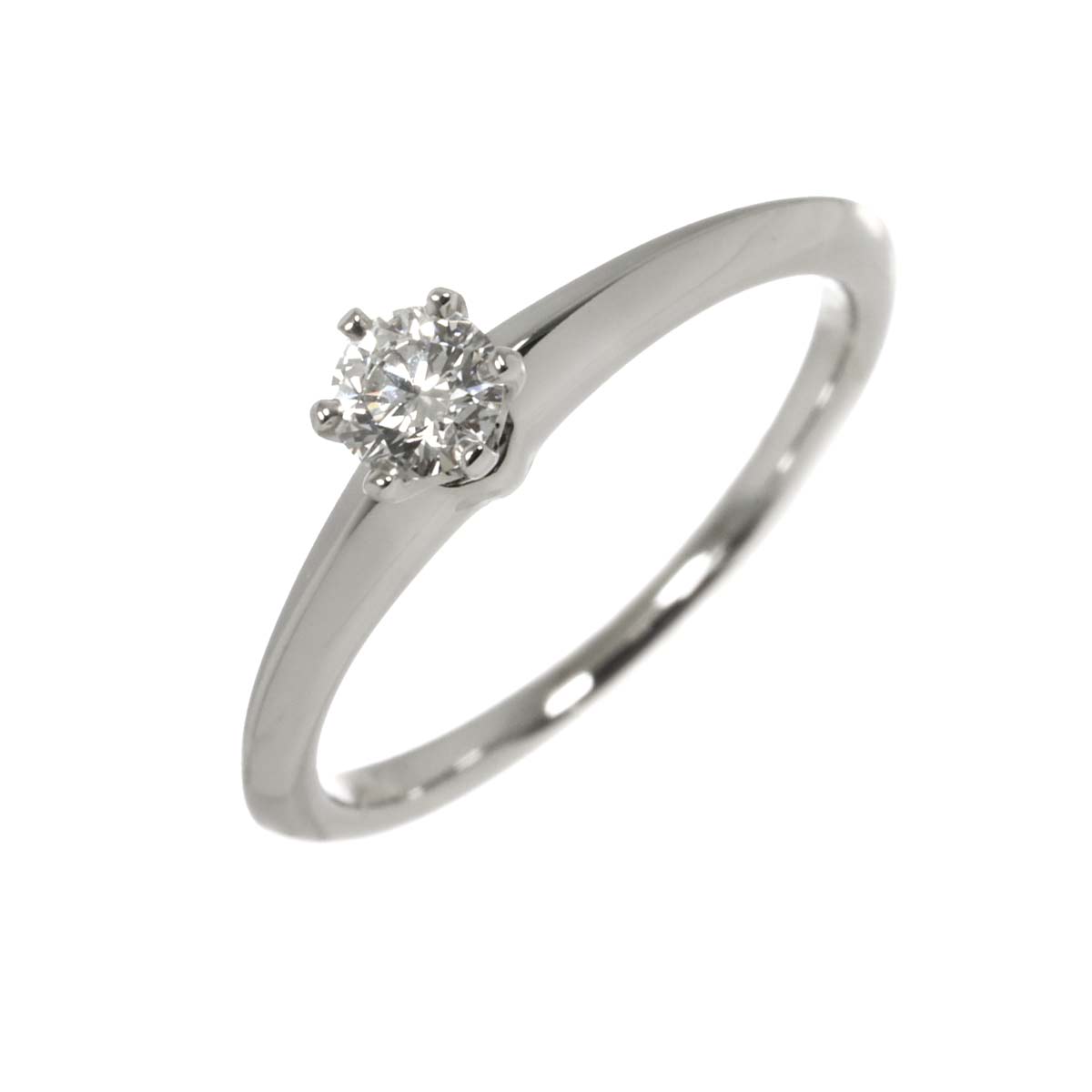 Diamond 0.25ct I/VVS1/3EX Ring Pt Platinum Size6(US)