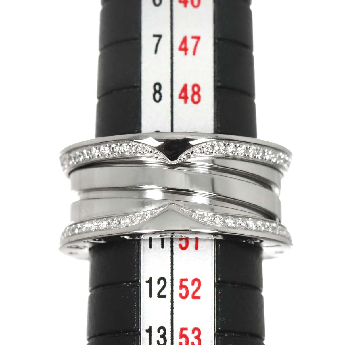 B-zero1 3Band Pave Diamond Ring 18K WG 750 size51 5.25(US)