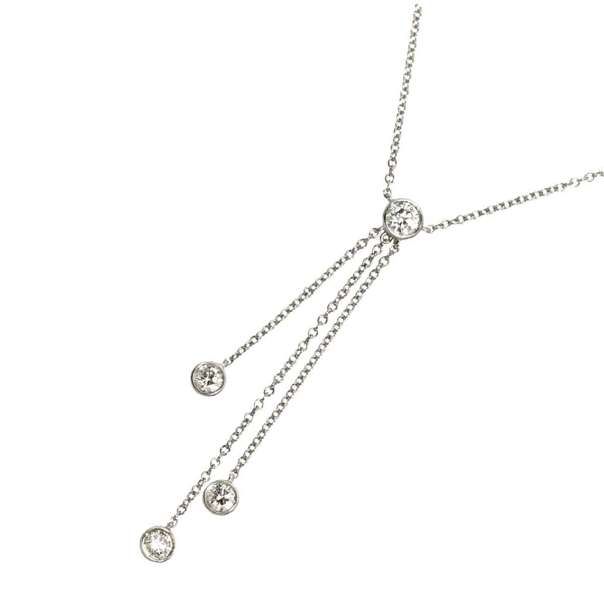 By The Yard Diamond 4P Necklace Platinum