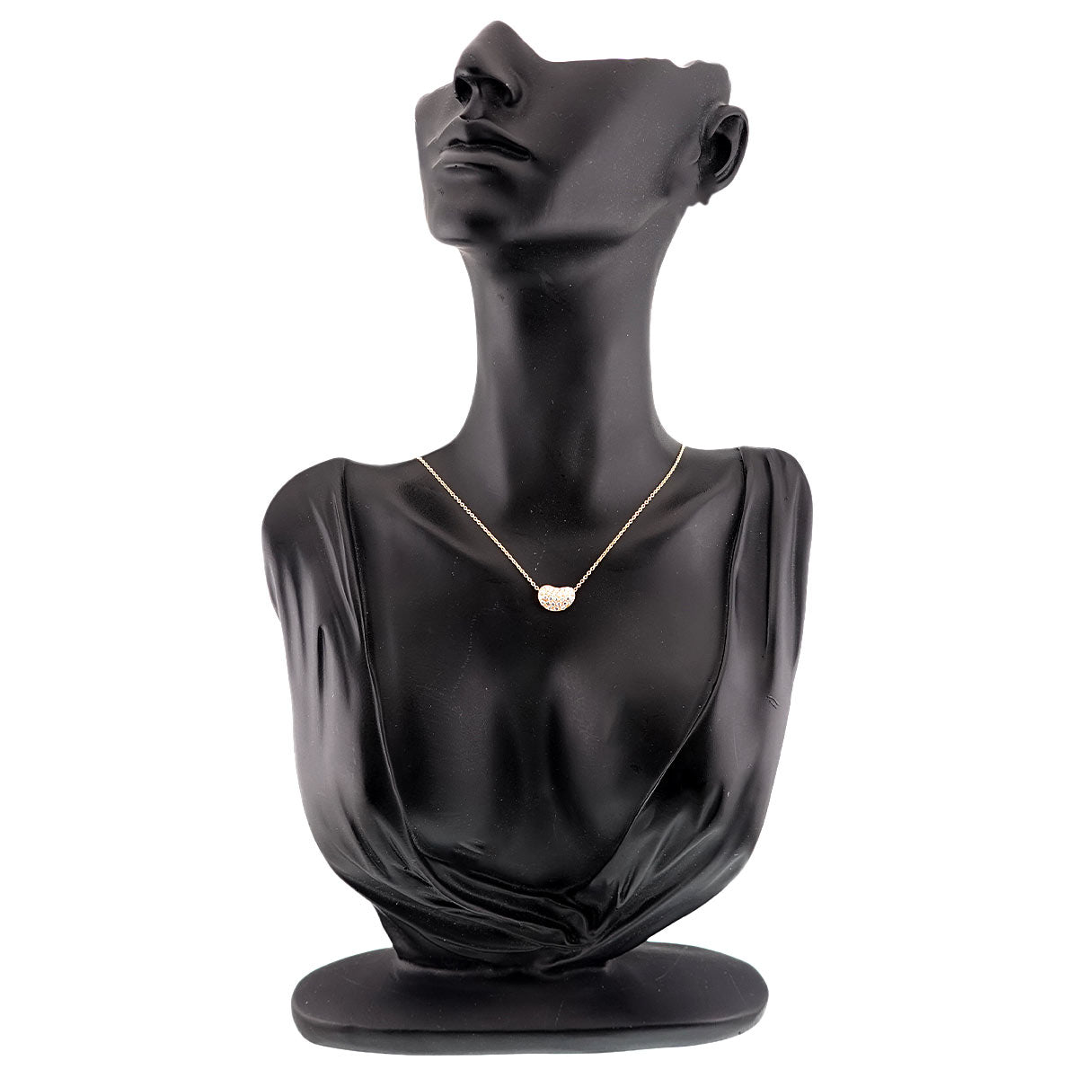 Diamond Bean Necklace 18K PG 750