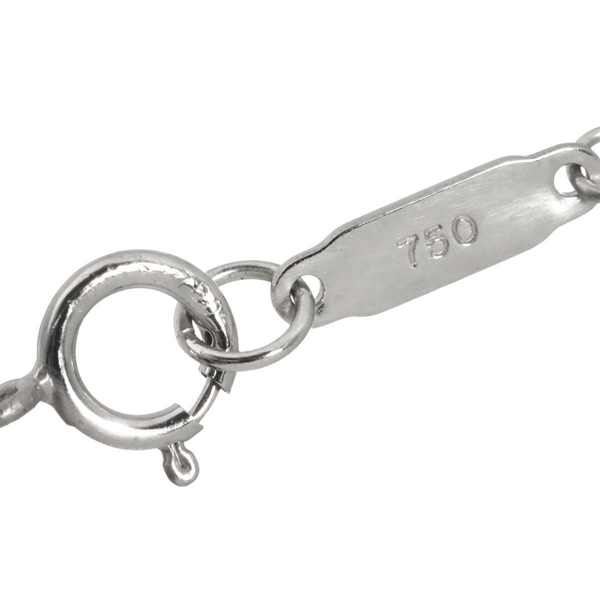 Metro Circle Diamond Necklace 18K White Gold 750