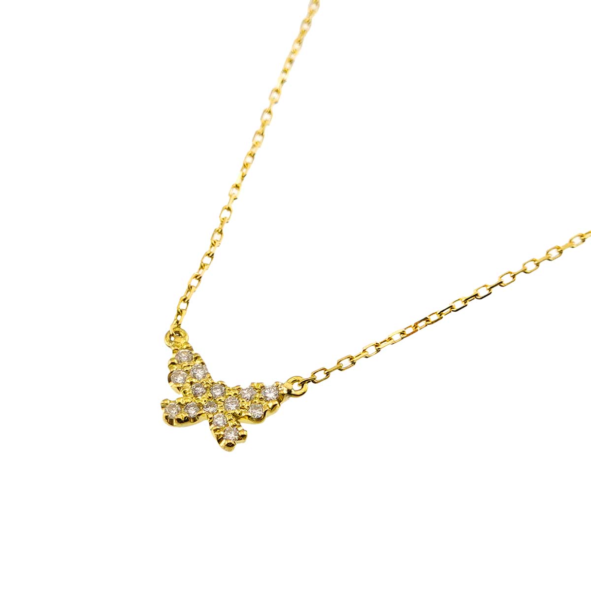 Diamond 0.06ct Necklace 18K Yellow Gold 750
