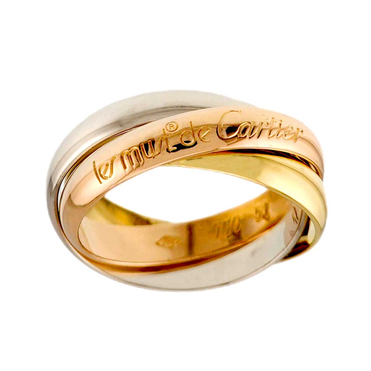 Trinity MM Ring 18K YG WG PG 750 Size51 5.5-5.75(US)