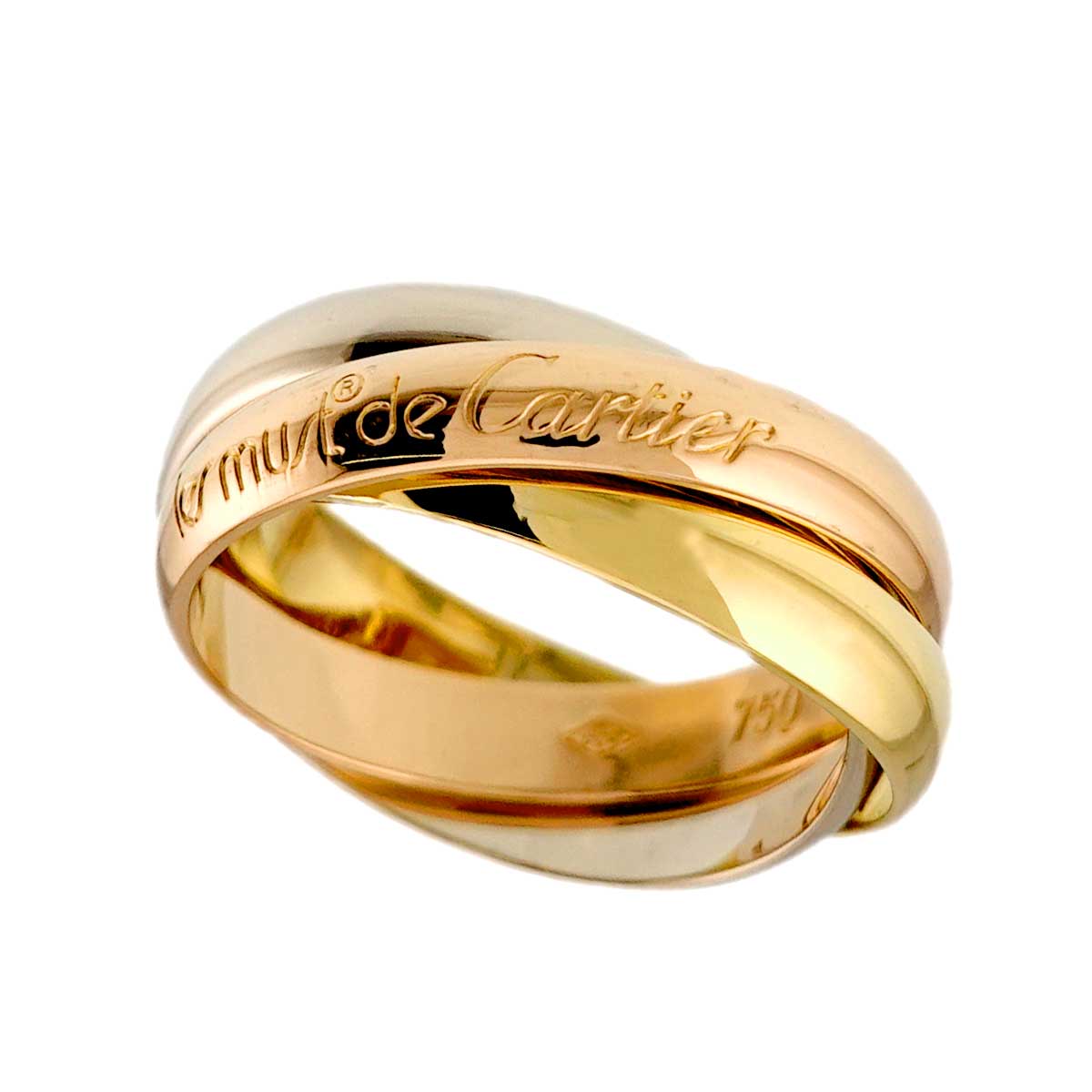 Trinity MM Ring 18K YG WG PG 750 Size51 5.5-5.75(US)