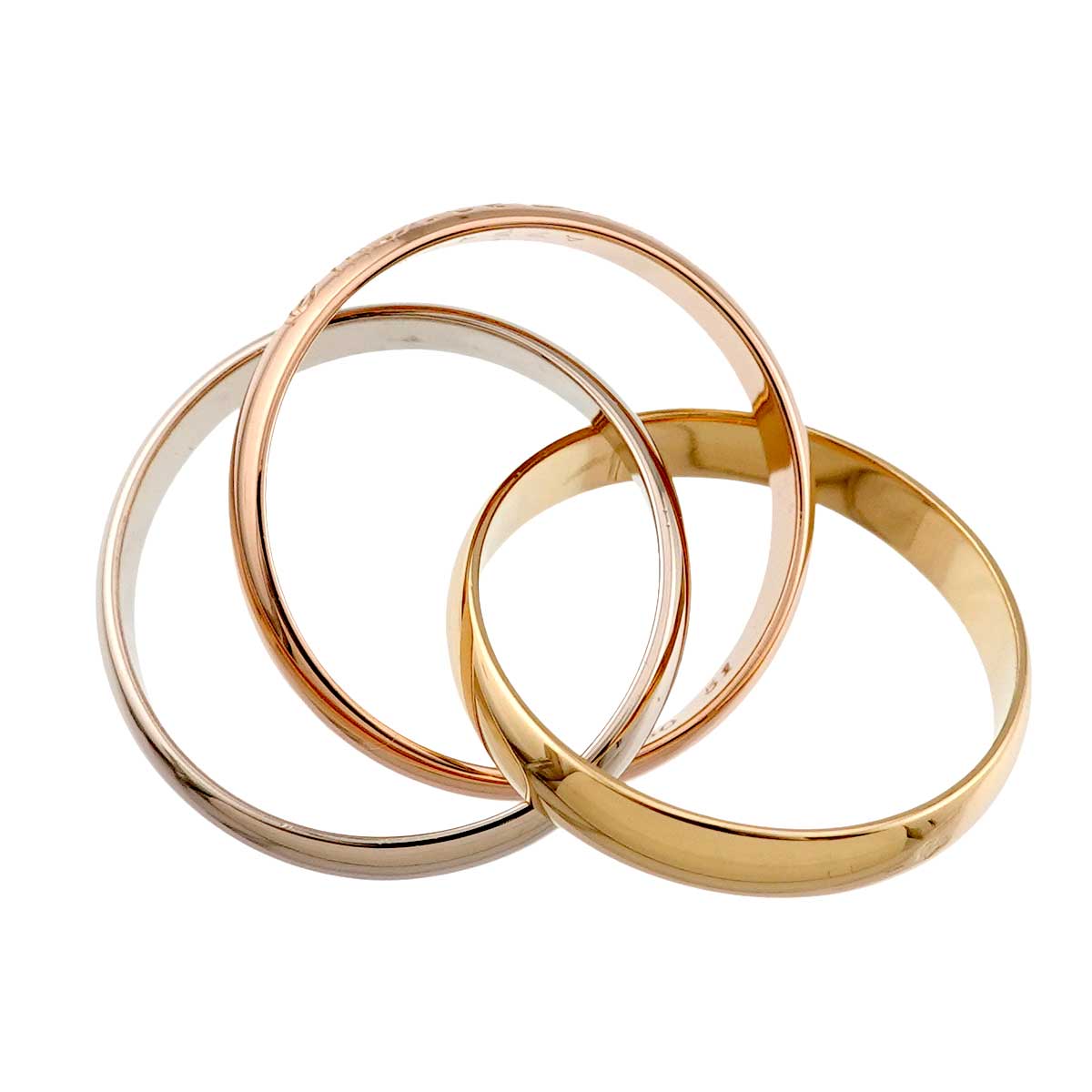 Trinity MM Ring 18K YG WG PG 750 Size51 5.5-5.75(US)