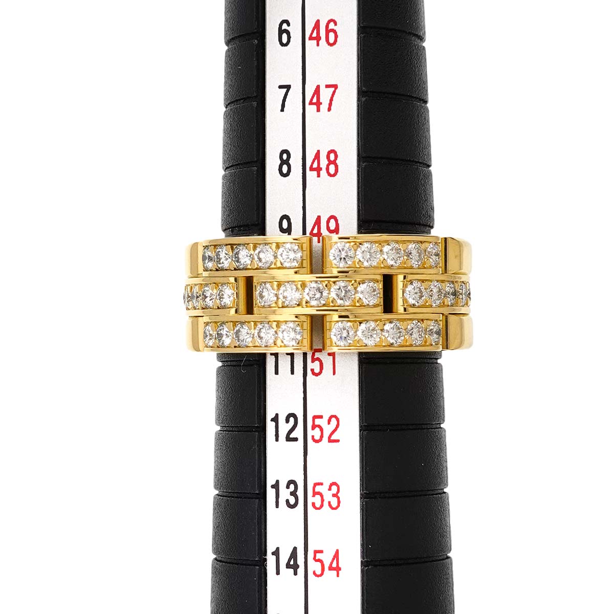 Maillon Panthere Diamond Ring 18K YG 750 Size51 5.25(US)