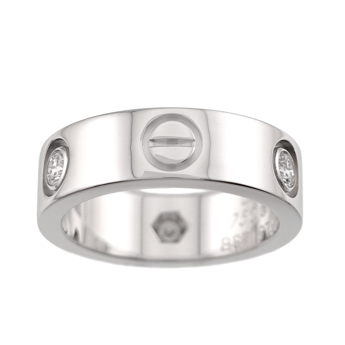 Love Classic Ring Diamond 3P 18K WG 750 size49 4.5-4.75(US)