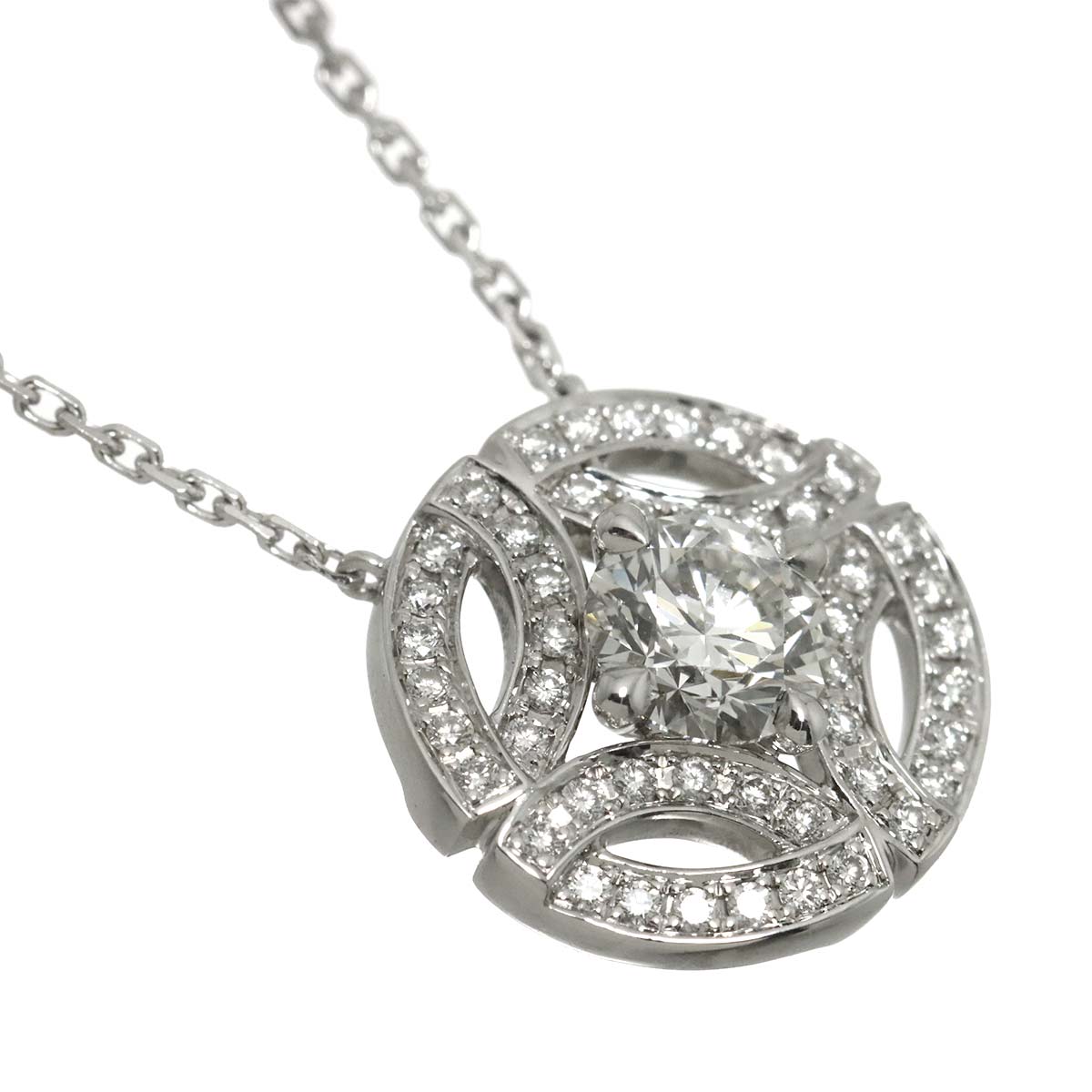 GALANTERIE Diamond 0.51ct G/VVS1/3EX Necklace 18K WG 750