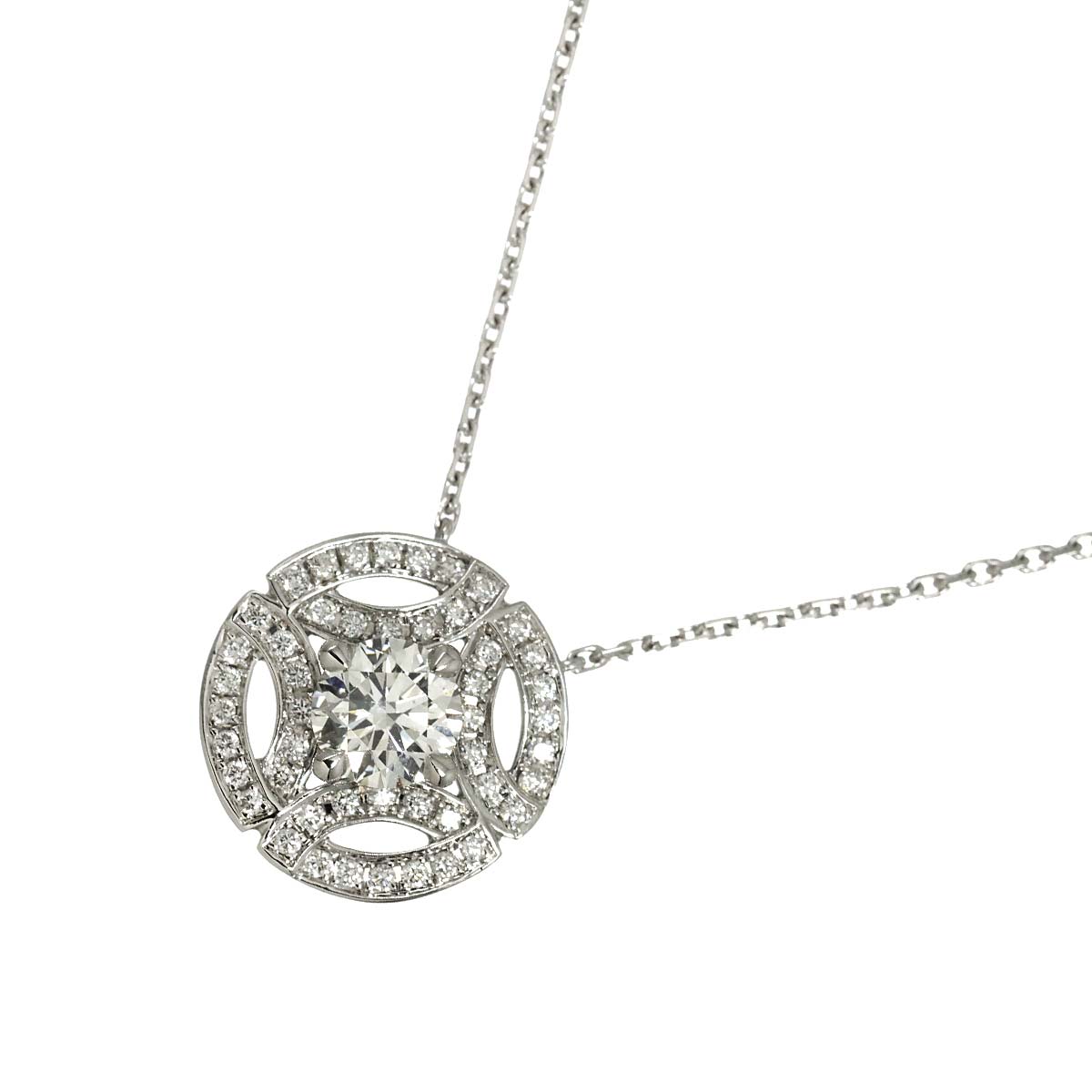 GALANTERIE Diamond 0.51ct G/VVS1/3EX Necklace 18K WG 750