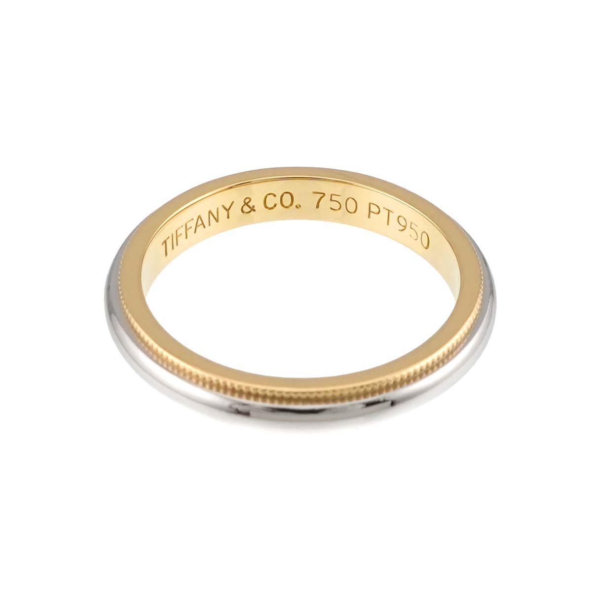 Milgrain Band Ring 18K YG 750 Pt Size6.75(US)