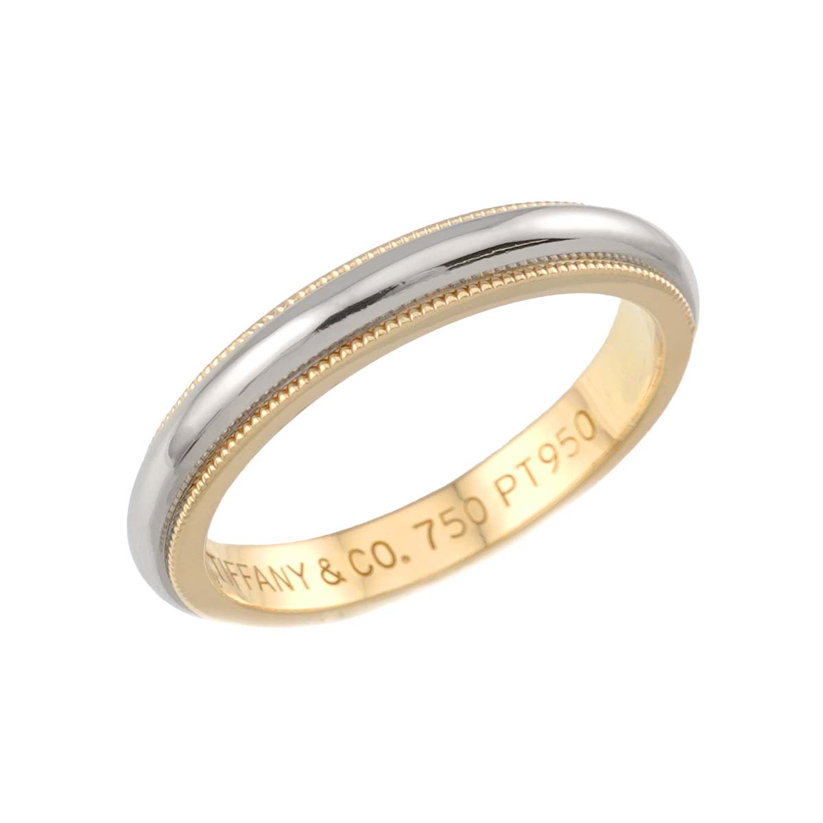 Milgrain Band Ring 18K YG 750 Pt Size6.75(US)
