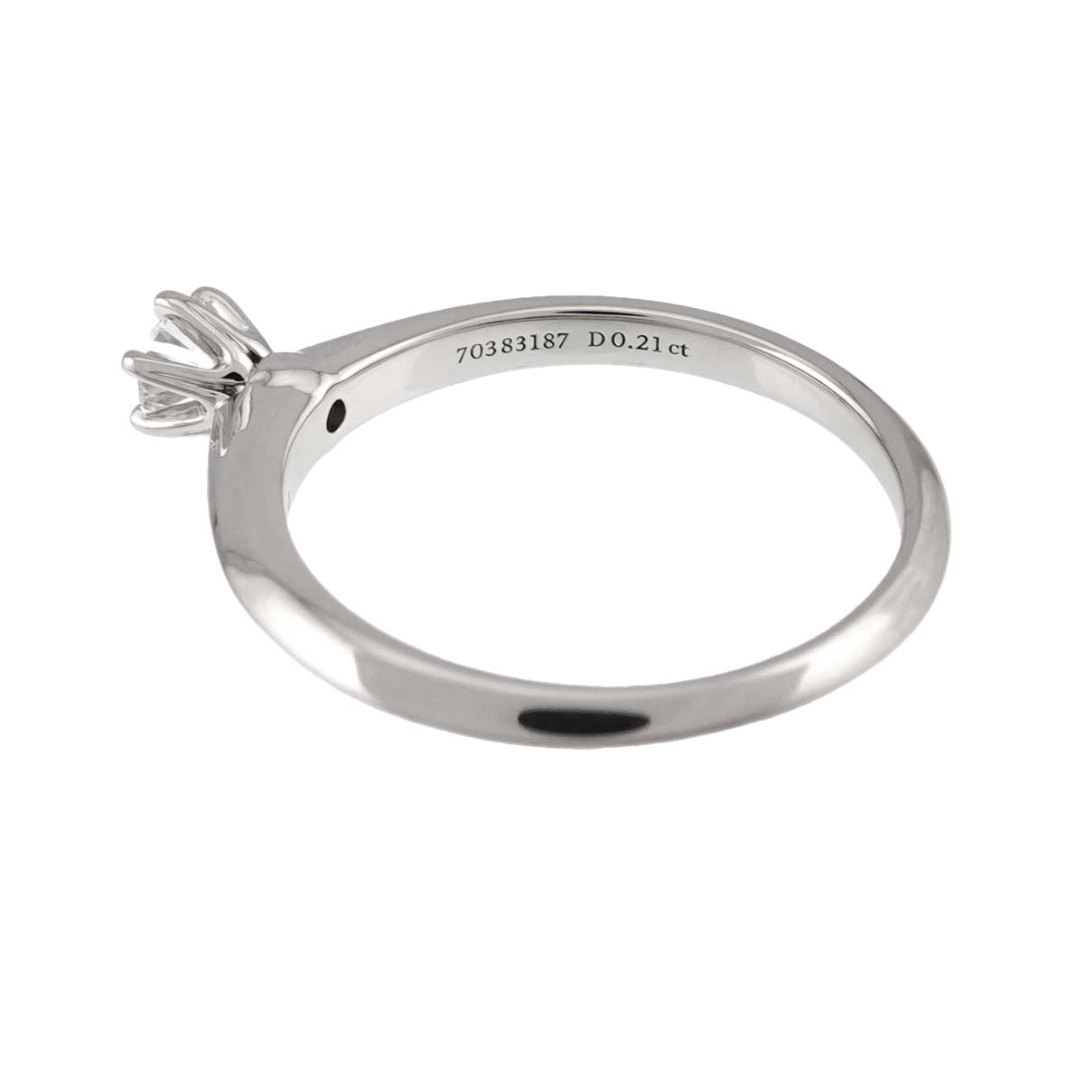 Diamond 0.21ct E/VS1/3EX Ring Pt Platinum Size5.75-6(US)