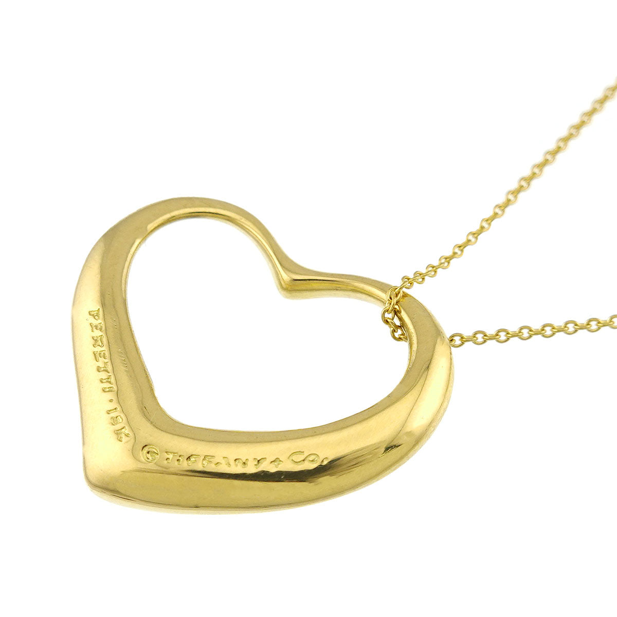 Open Heart Necklace 18K Yellow Gold 750