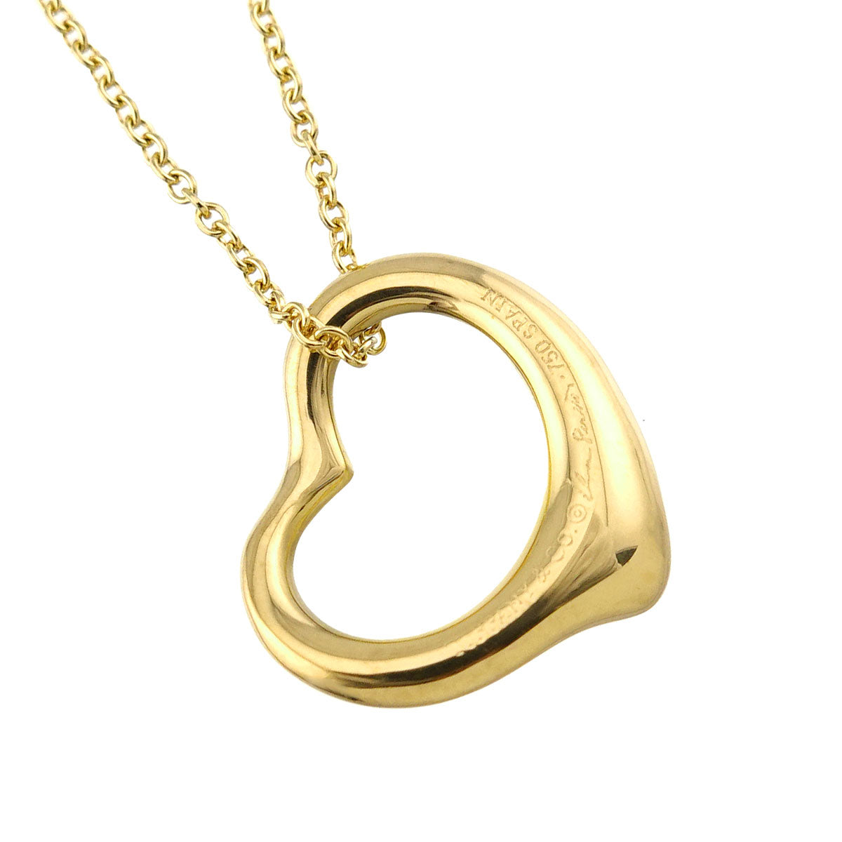Open Heart Necklace 18K Yellow Gold 750