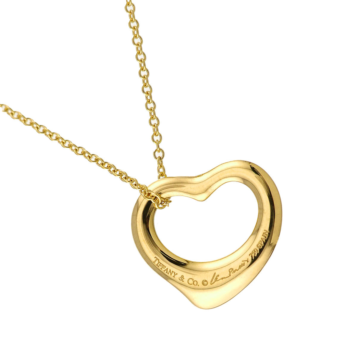 Open Heart Necklace 18K Yellow Gold 750