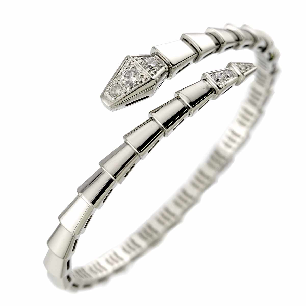 Serpenti Viper Diamond Bracelet 18K WG 750 size15