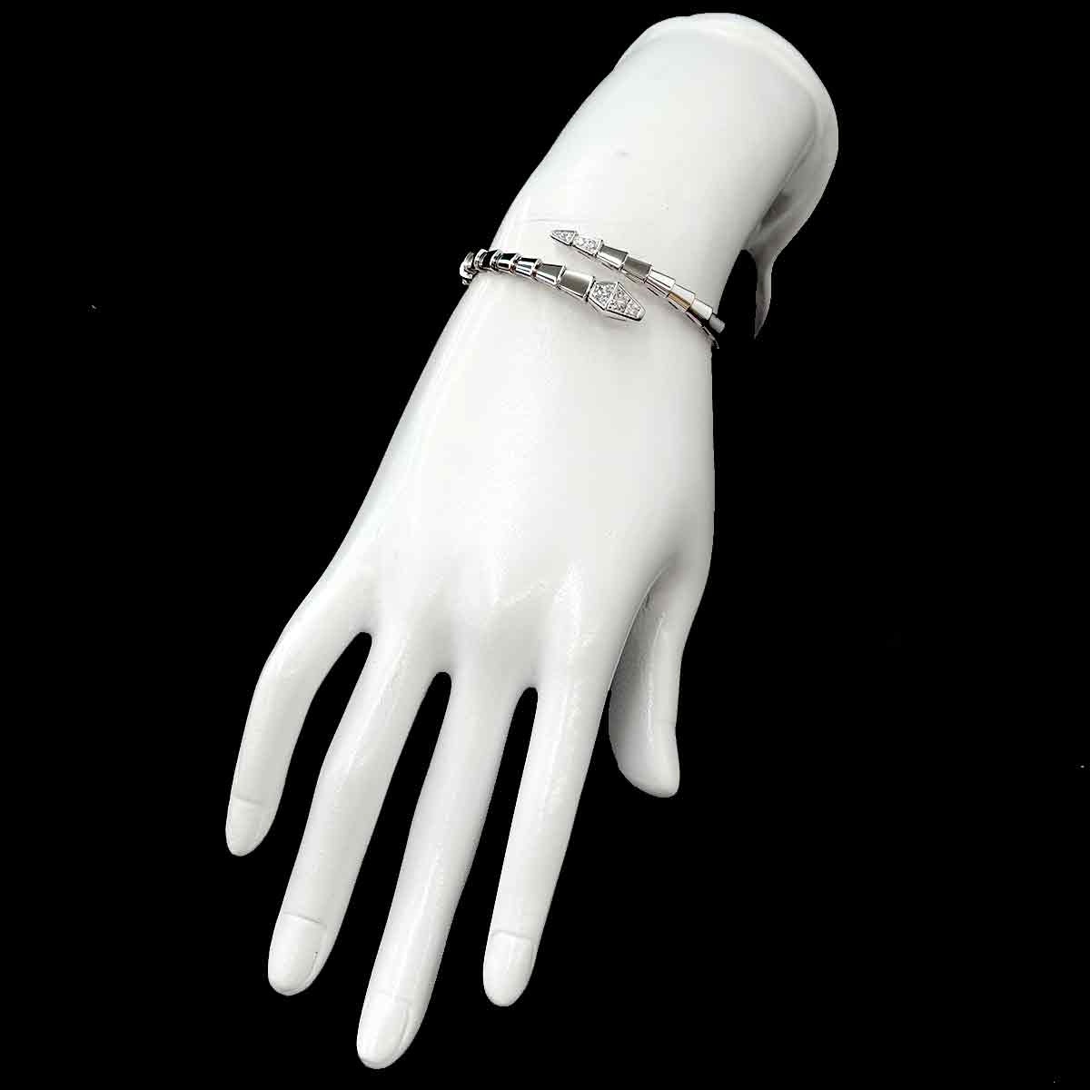 Serpenti Viper Diamond Bracelet 18K WG 750 size15