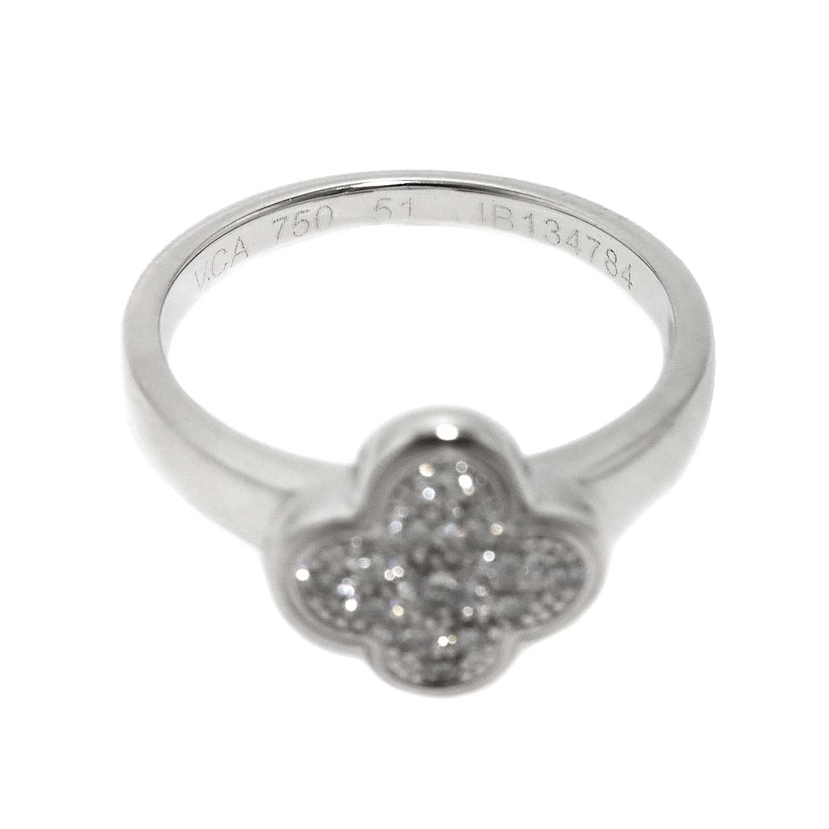 PureAlhambra Diamond Ring 18K WG 750 51 5.5-5.75(US)