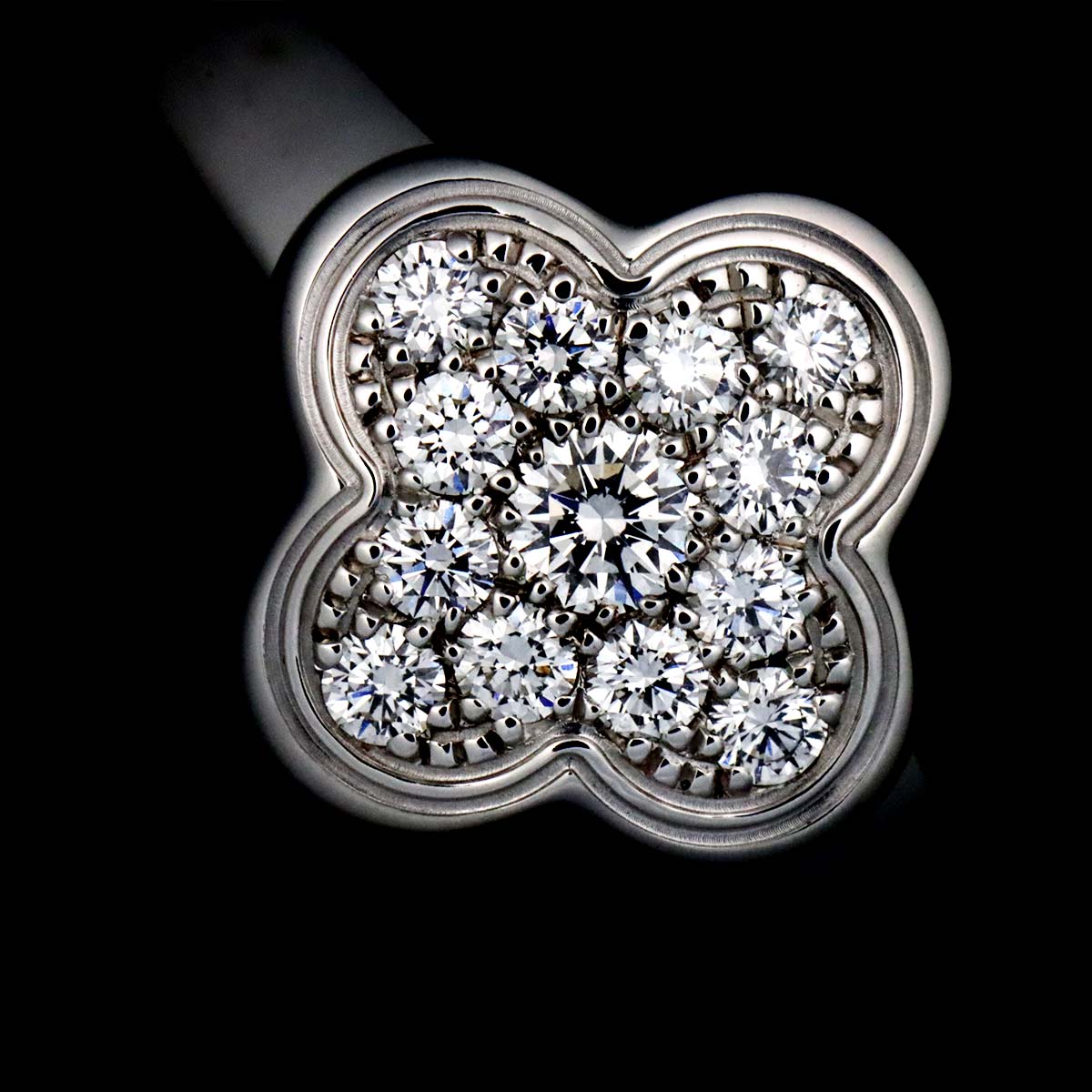 PureAlhambra Diamond Ring 18K WG 750 51 5.5-5.75(US)