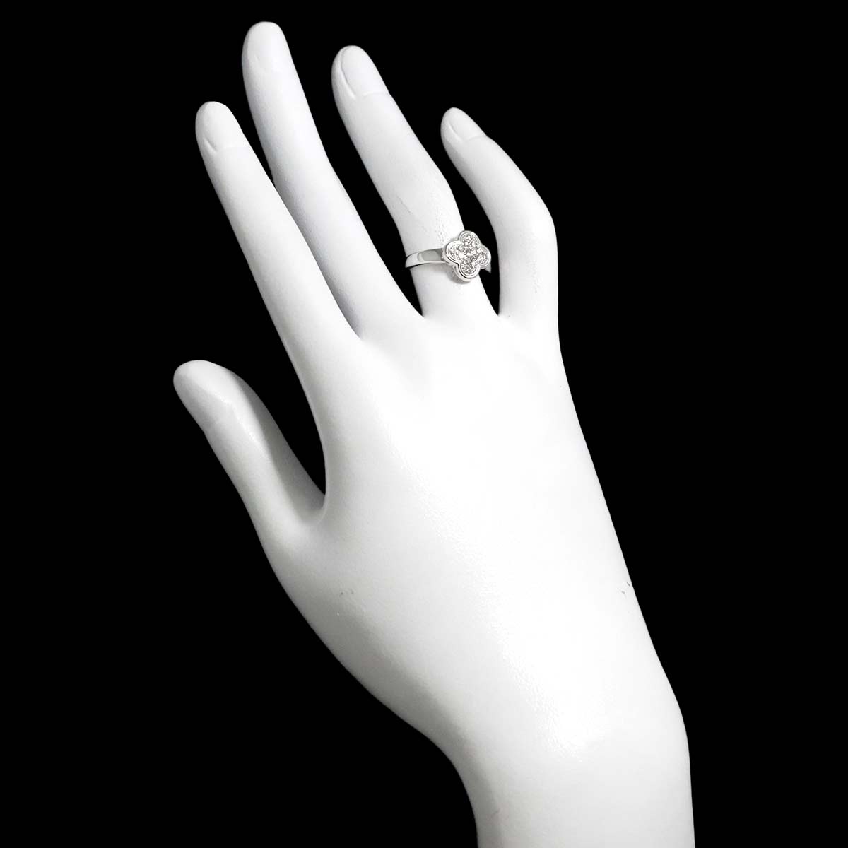 PureAlhambra Diamond Ring 18K WG 750 51 5.5-5.75(US)