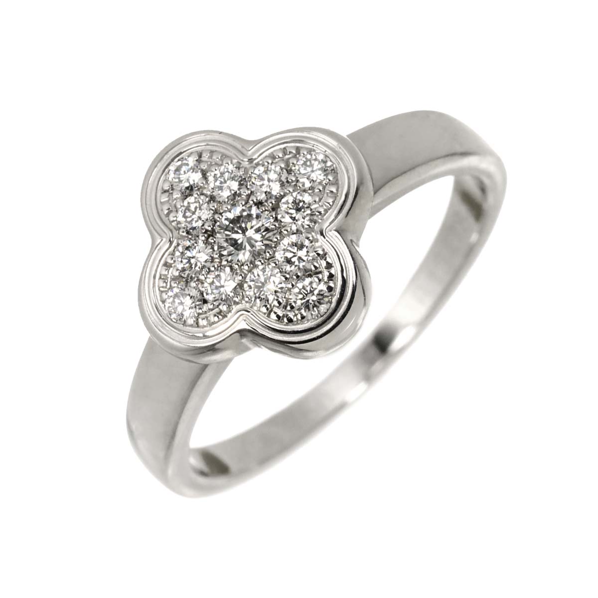 PureAlhambra Diamond Ring 18K WG 750 51 5.5-5.75(US)