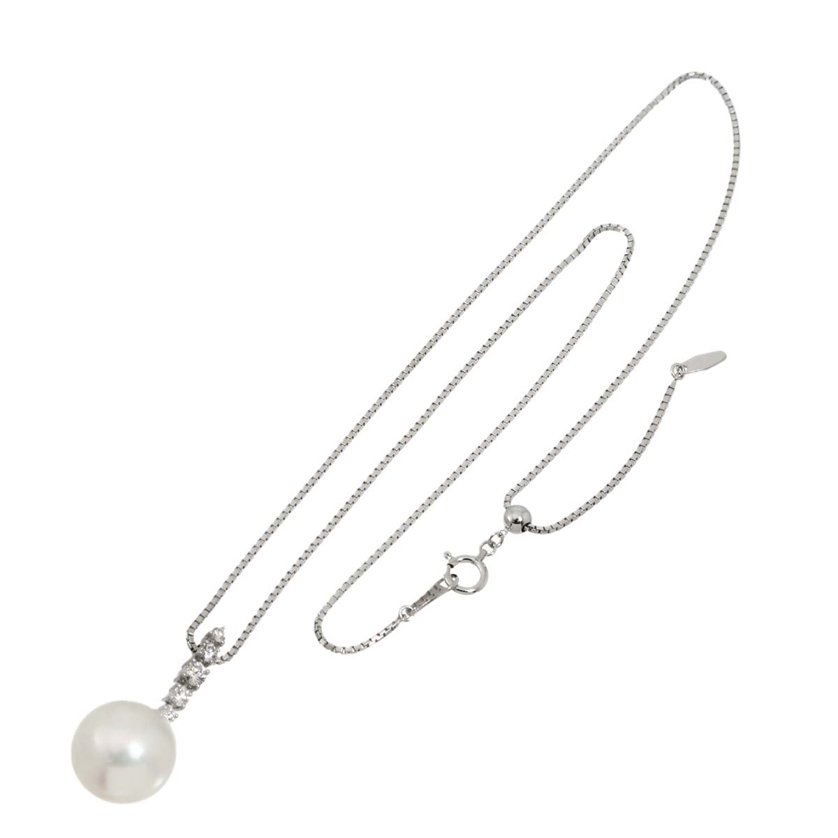 South Sea pearl 13.0mm Diamond 0.29ct Necklace Pt