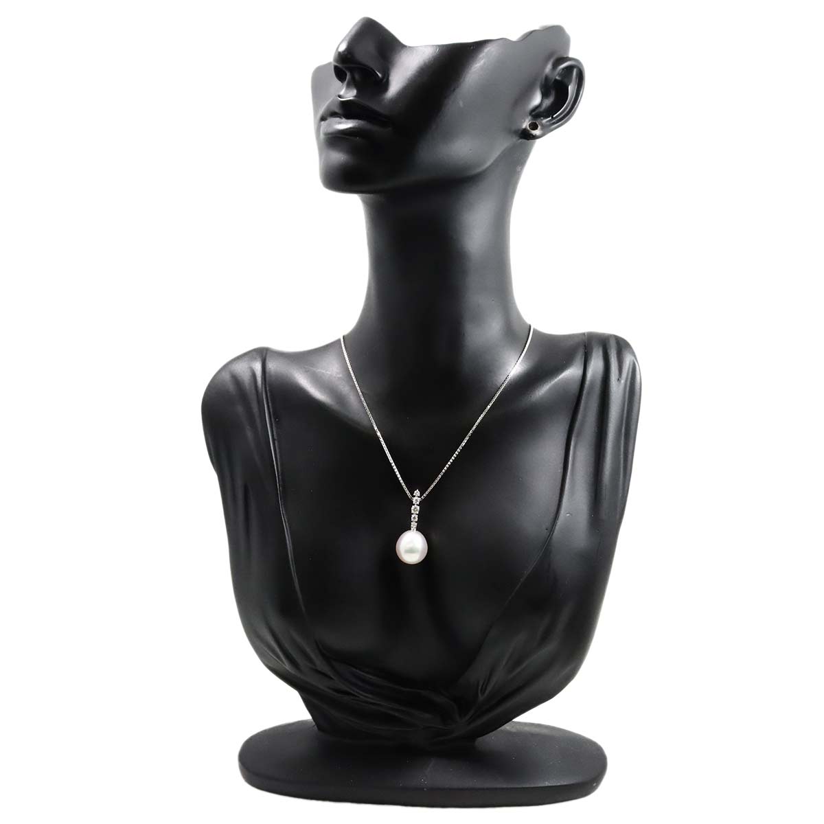 South Sea pearl 13.0mm Diamond 0.29ct Necklace Pt