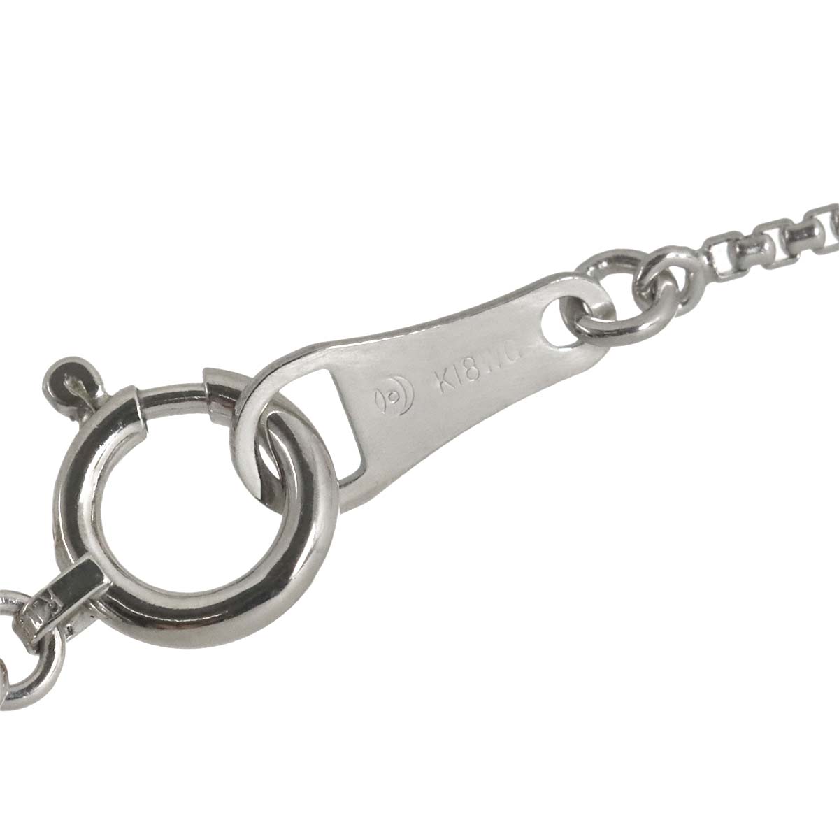 MOP Diamond Necklace 18K White Gold 750