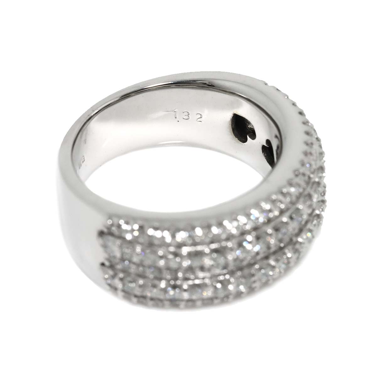 Diamond 1.32ct Ring 18K WG 750 Size5.25-5.5(US)