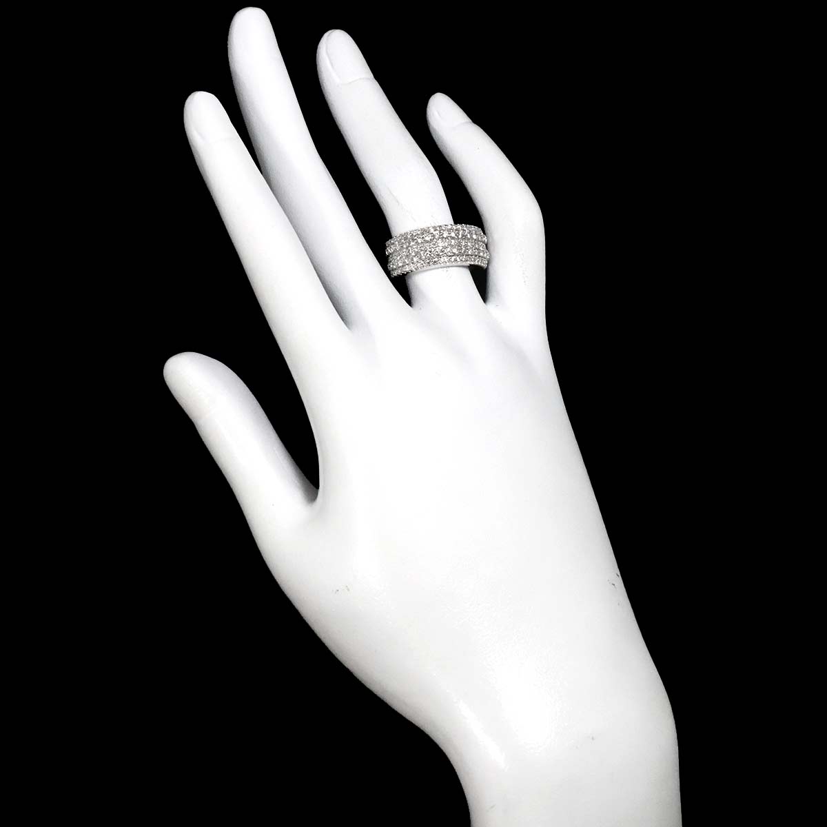 Diamond 1.32ct Ring 18K WG 750 Size5.25-5.5(US)