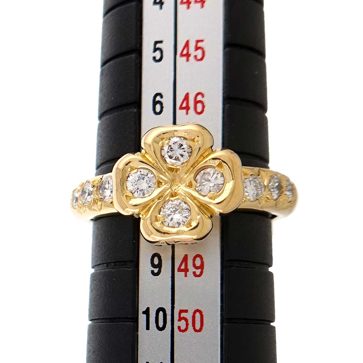 Diamond Ring 18K YG 750 size4.5(US)